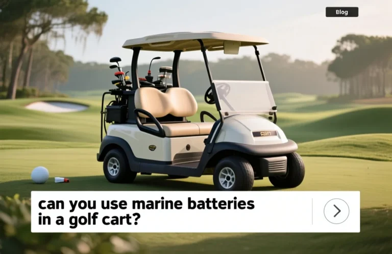 Can you use marine batteries in a golf cart?