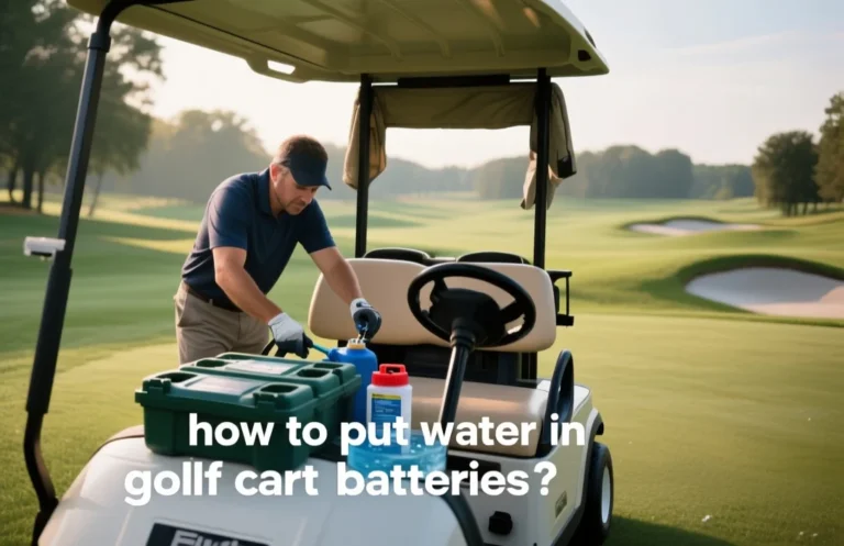 How to put water in golf cart batteries?