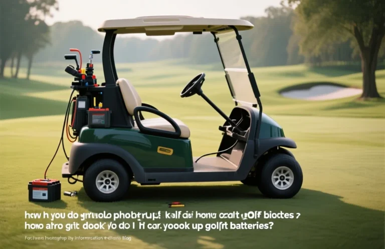 How do you hook up golf cart batteries?