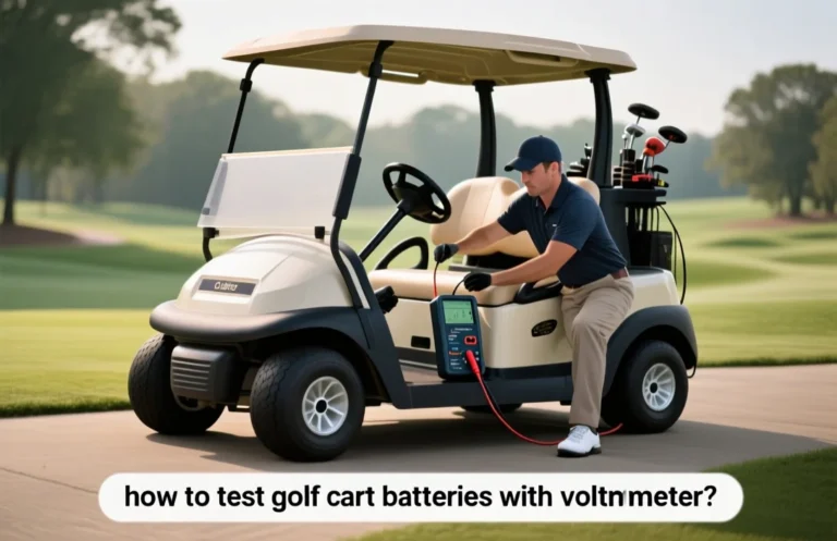 How to test golf cart batteries with a voltmeter?