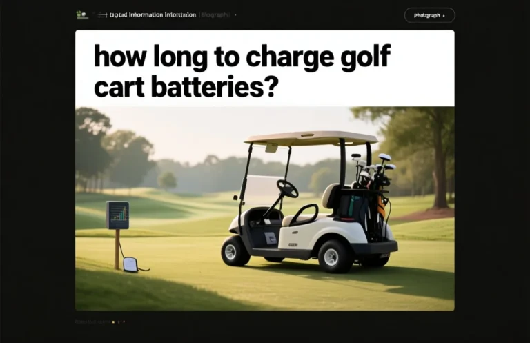 How long to charge golf cart batteries?
