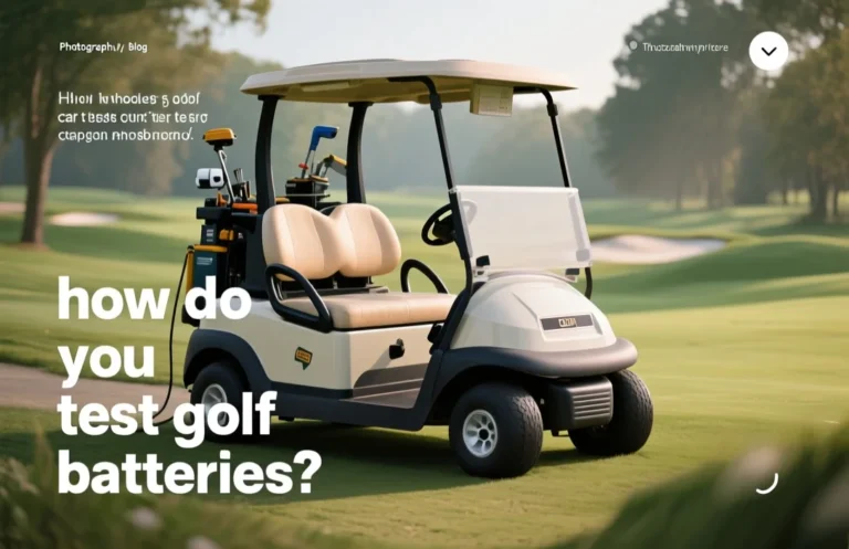 How do you test golf cart batteries?