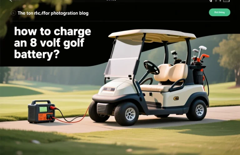 How to charge an 8 volt golf cart battery?