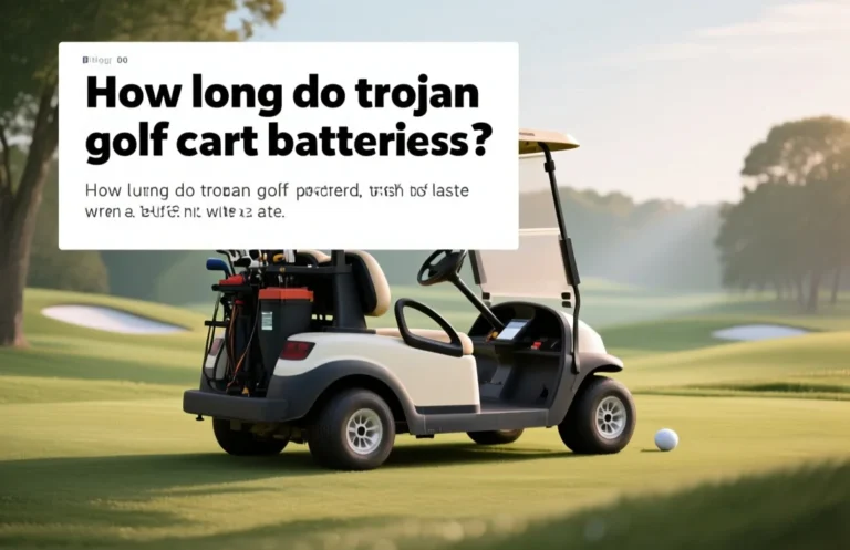 How long do trojan golf cart batteries last?