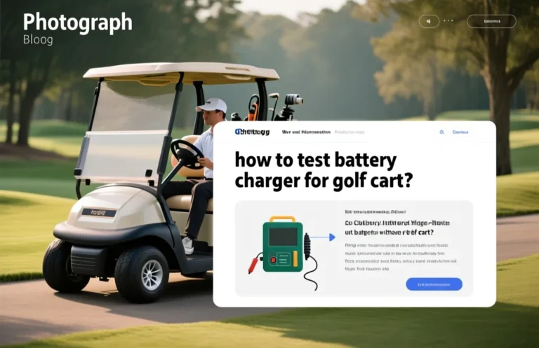 How to test battery charger for golf cart?