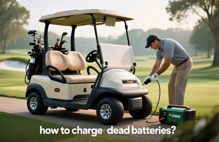 How to charge dead golf cart batteries?