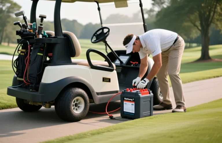 How to hook up golf cart batteries?