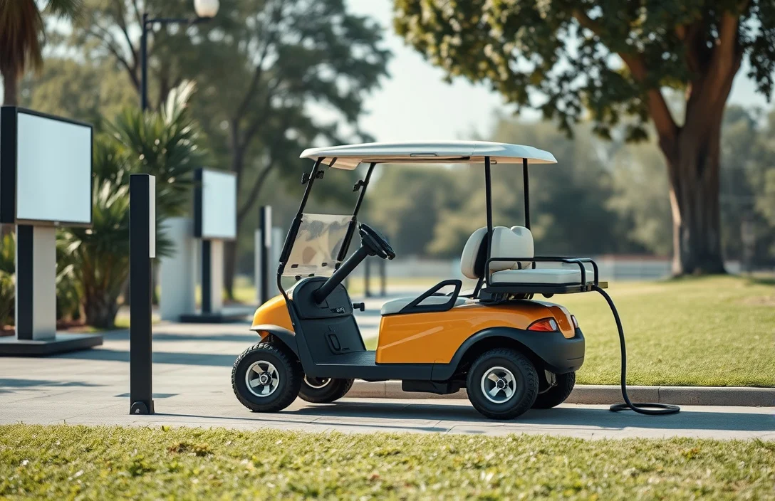 how to charge electric golf cart?