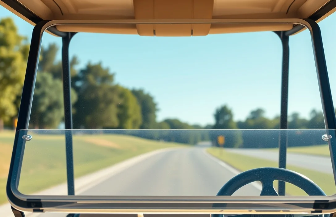 how to clean golf cart windshield?