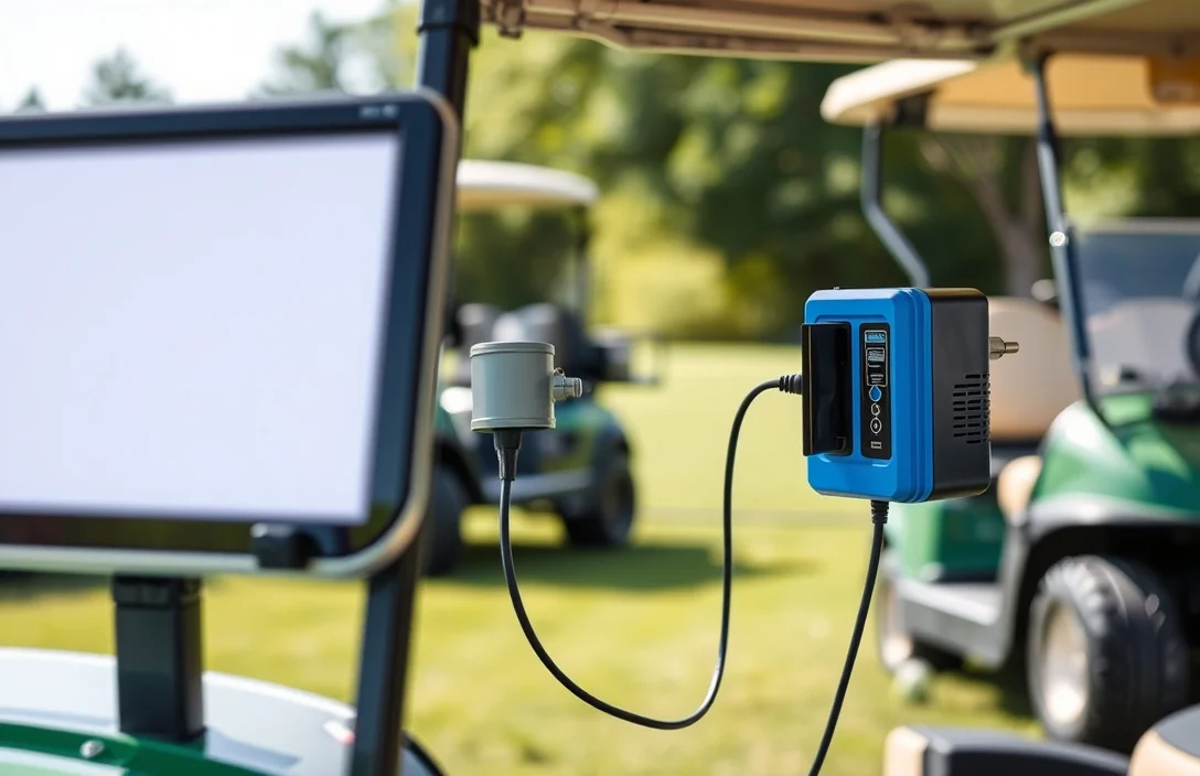 Step 1 Securely Connect Charger to Golf Cart - best way to charge golf cart batteries overnight