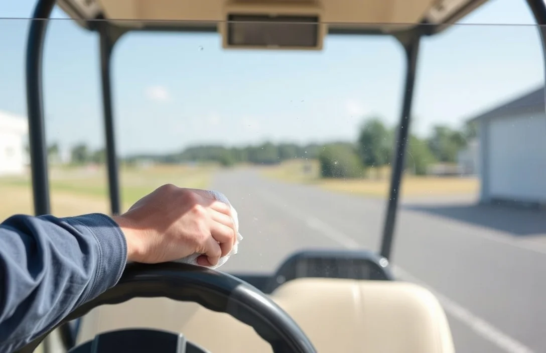 Windshield Material Check - how to clean golf cart windshield?
